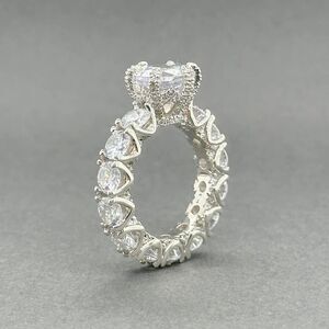 Silver Zirconium Eternity Ring-Sparkling Elegance